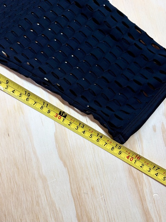 Alo Yoga Mesh High Waist Capri Leggings Black Sheer Cutout S - Picture 6 of 8